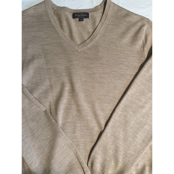 Brooks Brothers Extra Fine Merino Wool V-Neck Sweater Mens Large - Picture 1 of 3